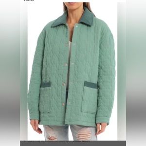 Avec Les Filles Size XS / S • Quilted Corduroy Collar Jacket Coat fully lined.